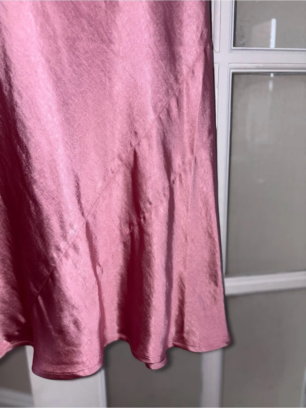 Joie Dusty Rose Satin Maxi Slip Dress - Picture 2 of 6